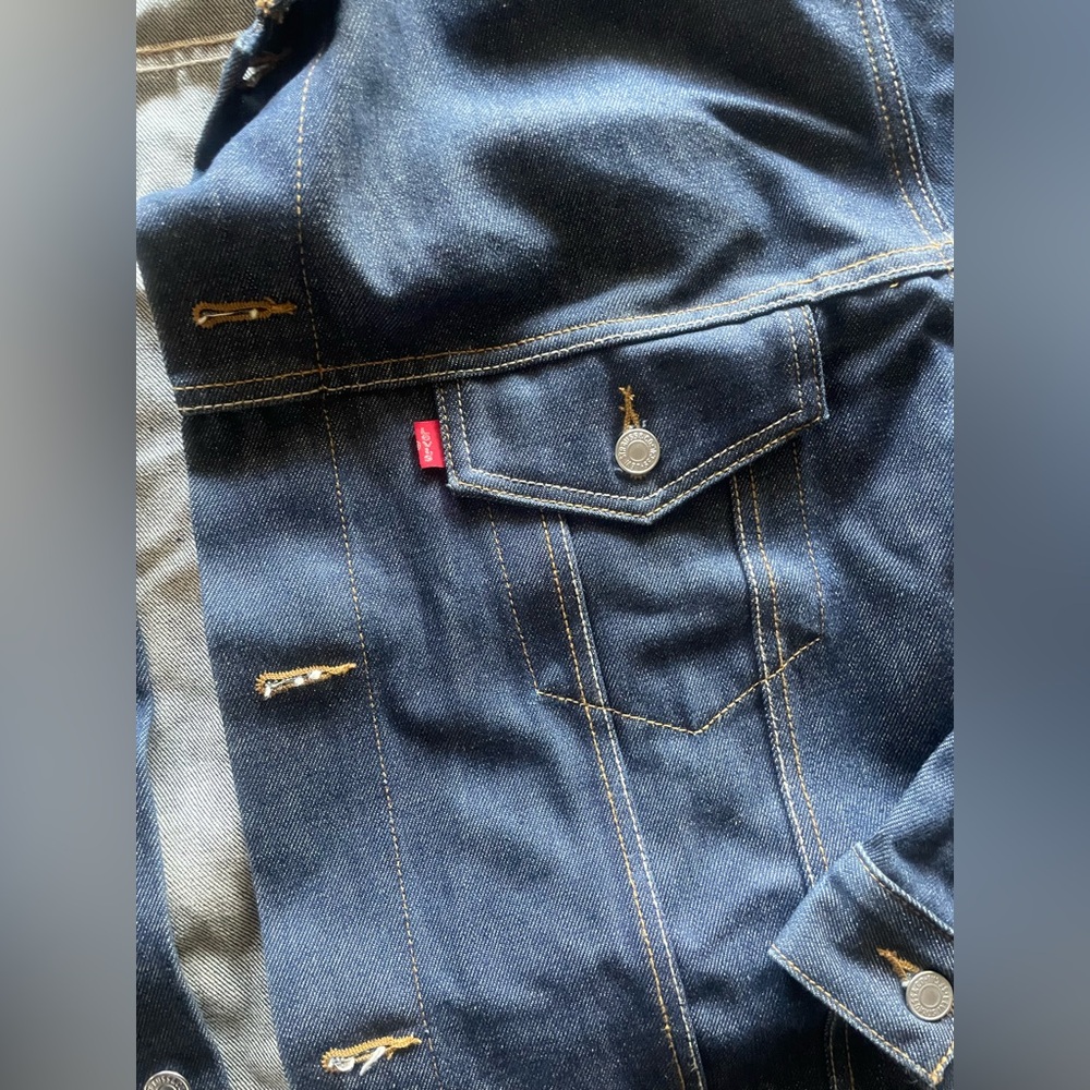 Levi's Blue Denim Jacket mean XXL - Picture 3 of 7